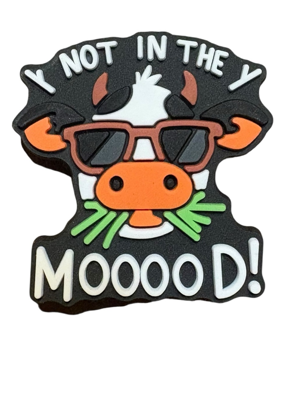 Not In The Mooood Cow Croc Charm